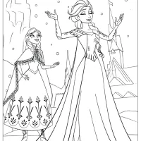 disney frozen anna elsa coloring pages