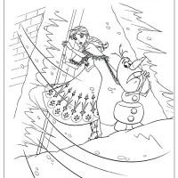 disney frozen anna olaf coloring pages