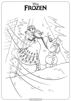 Disney Frozen Anna Olaf Coloring Pages