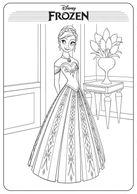 Disney Frozen Anna Pdf Coloring Pages
