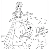 disney frozen elsa and olaf coloring pages