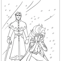 disney frozen elsa hans coloring pages