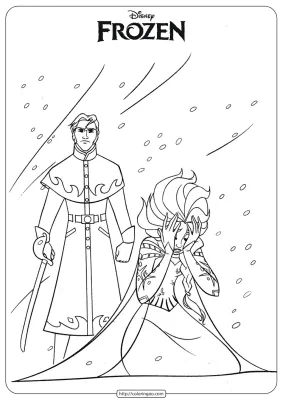 Disney Frozen Elsa Hans Coloring Pages