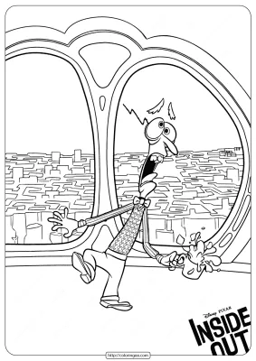 Disney Inside Out Fear Coloring Pages