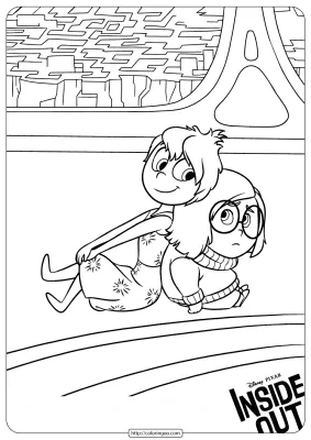 Disney Inside Out Sadness and Joy Coloring Pages