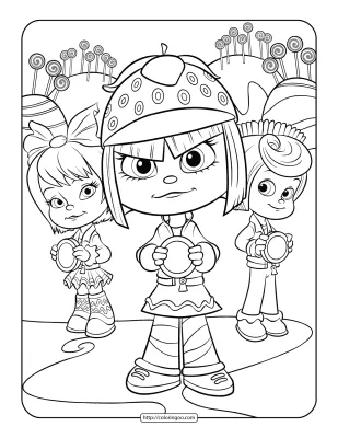 Disney Taffyta Muttonfudge and Friends Coloring