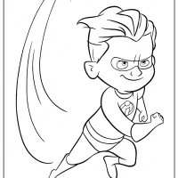 disney the incredibles dash coloring pages