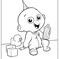disney the incredibles jack jack coloring pages