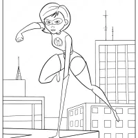 disney the incredibles mrs incredibles coloring pages