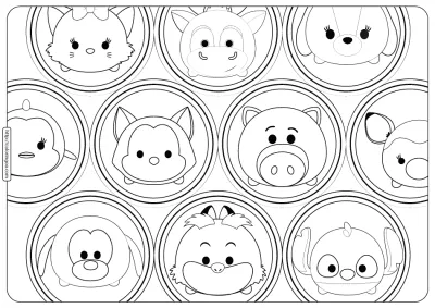 Disney Tsum Tsum Bubbles Coloring Pages