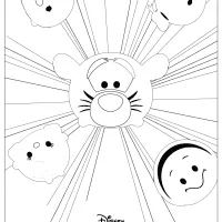 disney tsum tsum burst coloring pages