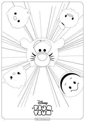 Disney Tsum Tsum Burst Coloring Pages
