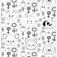 disney tsum tsum garden coloring pages