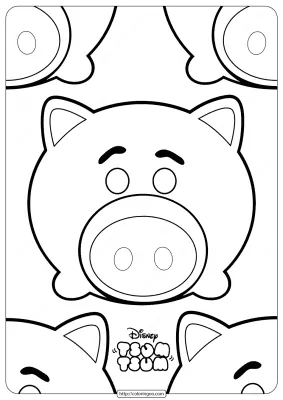 Disney Tsum Tsum Hamm Coloring Pages