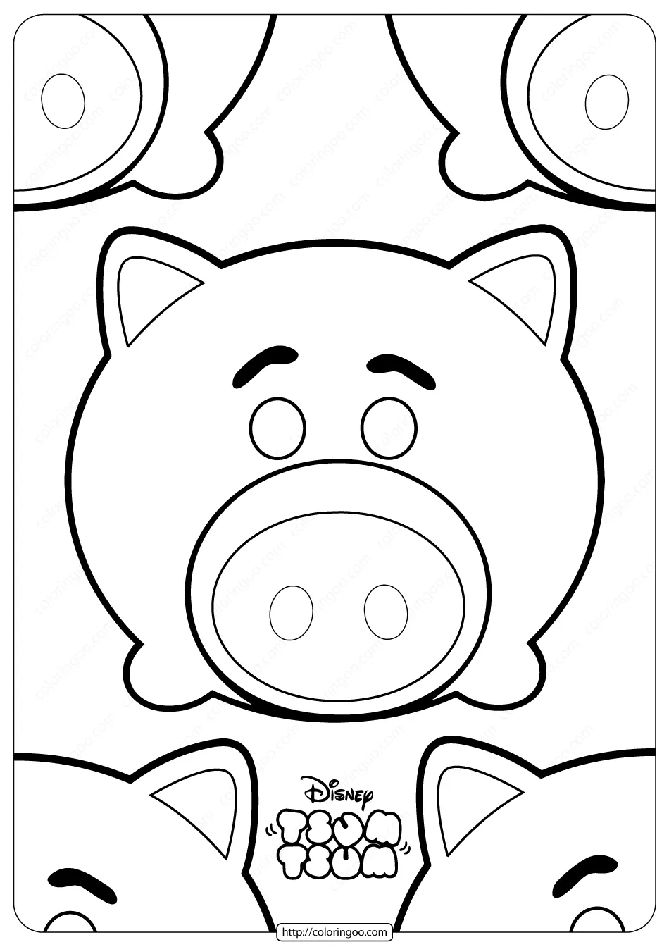 disney tsum tsum hamm coloring pages