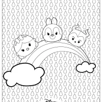 disney tsum tsum rainbow coloring pages
