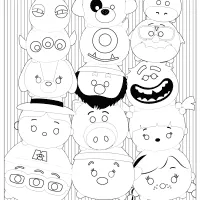 disney tsum tsum stack coloring pages