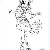 equestria girl coloring page new rainbow rocks th