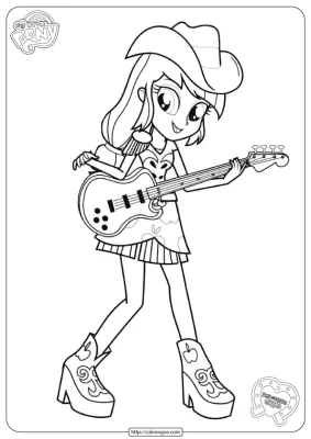 MLP Equestria Girls Coloring Pages Applejack