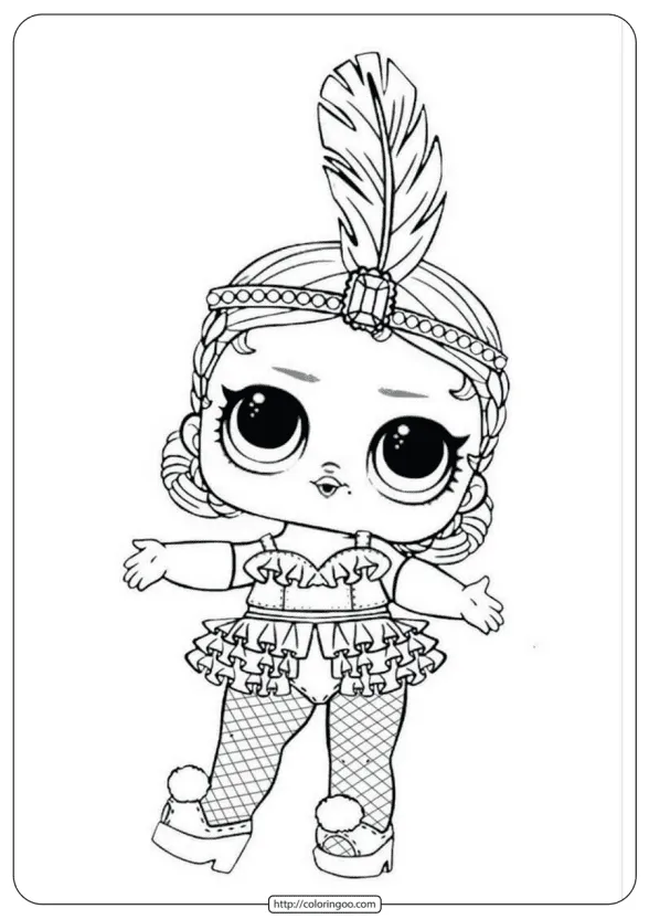 Free LOL Surprise Doll Coloring Pages 1 free lol doll coloring pages