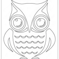 free printable owl coloring page outline