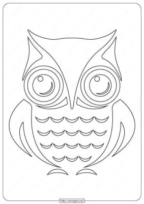 Printable Animals Owl Outline Coloring Pages