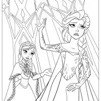 Printable Disney Frozen Anna Elsa Coloring Pages