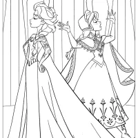 frozen anna and elsa coloring pages