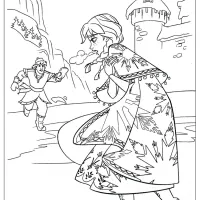 frozen anna and kristoff coloring page