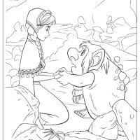 frozen anna and troll coloring pages
