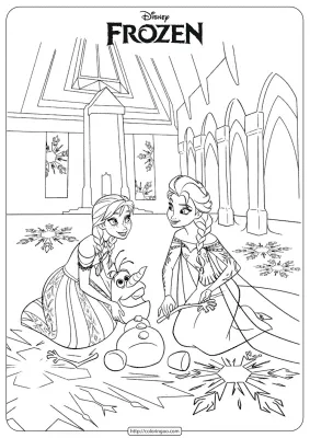 Frozen Anna Elsa Olaf Coloring Pages