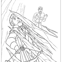 frozen elsa defend herself coloring pages