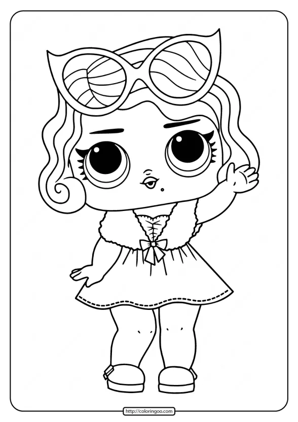 LOL Surprise Doll Leading Baby Coloring Pages 1 lol surprise doll leading baby coloring pages
