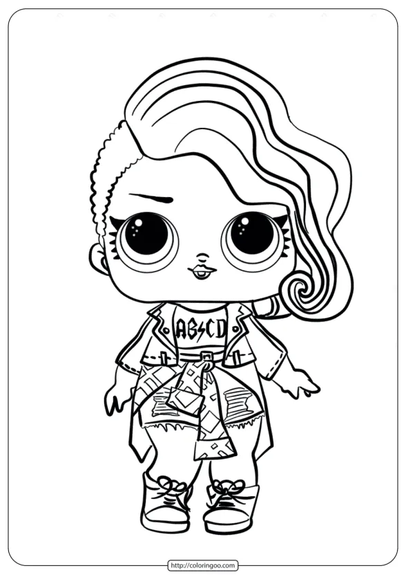 LOL Surprise Rocker Doll Coloring Pages 1 lol surprise rocker doll coloring pages