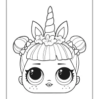 lol surprise unicorn mask coloring page