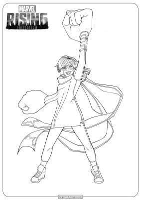 Disney Marvel Rising Ms Marvel Coloring Pages