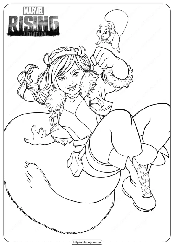 Marvel Rising Squirrel Girl Coloring Pages 1 marvel rising squirrel girl coloring pages