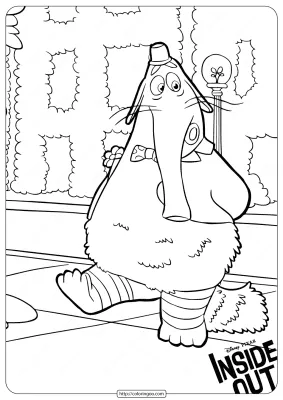Printable Inside Out Bing Bong Coloring Pages