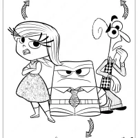 printable inside out disgust fear and anger coloring page