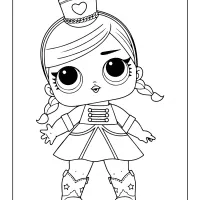 printable lol surprise doll majorette coloring page