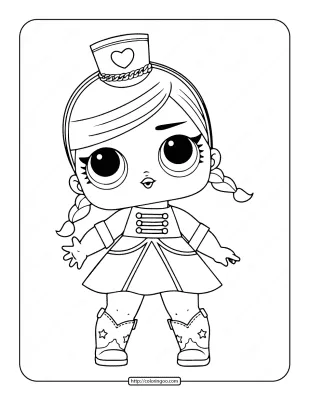 LOL Surprise Doll Majorette Coloring Page