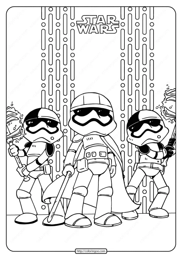 Printable Star Wars Captain Phasma Coloring Pages 1 printable star wars captain phasma coloring page
