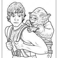 printable star wars luke and yoda coloring pages