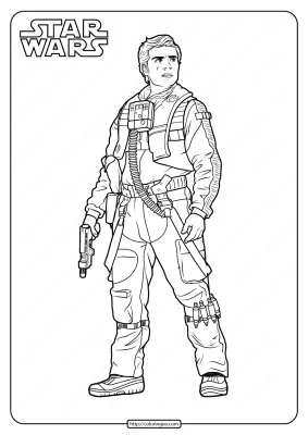 Printable Star Wars Poe Coloring Pages Book