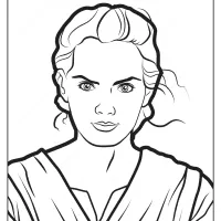 printable star wars rey coloring pages