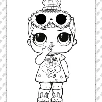 sleepy bones lol doll coloring page to print