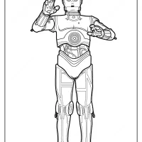 star wars c 3po printable coloring page book
