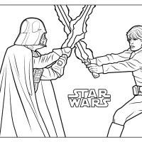 star wars darth vader and luke coloring pages e1582976949579
