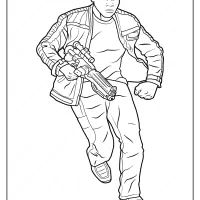 star wars finn printable coloring page book