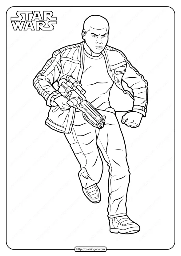 Printable Star Wars Finn Coloring Pages 1 star wars finn printable coloring page book